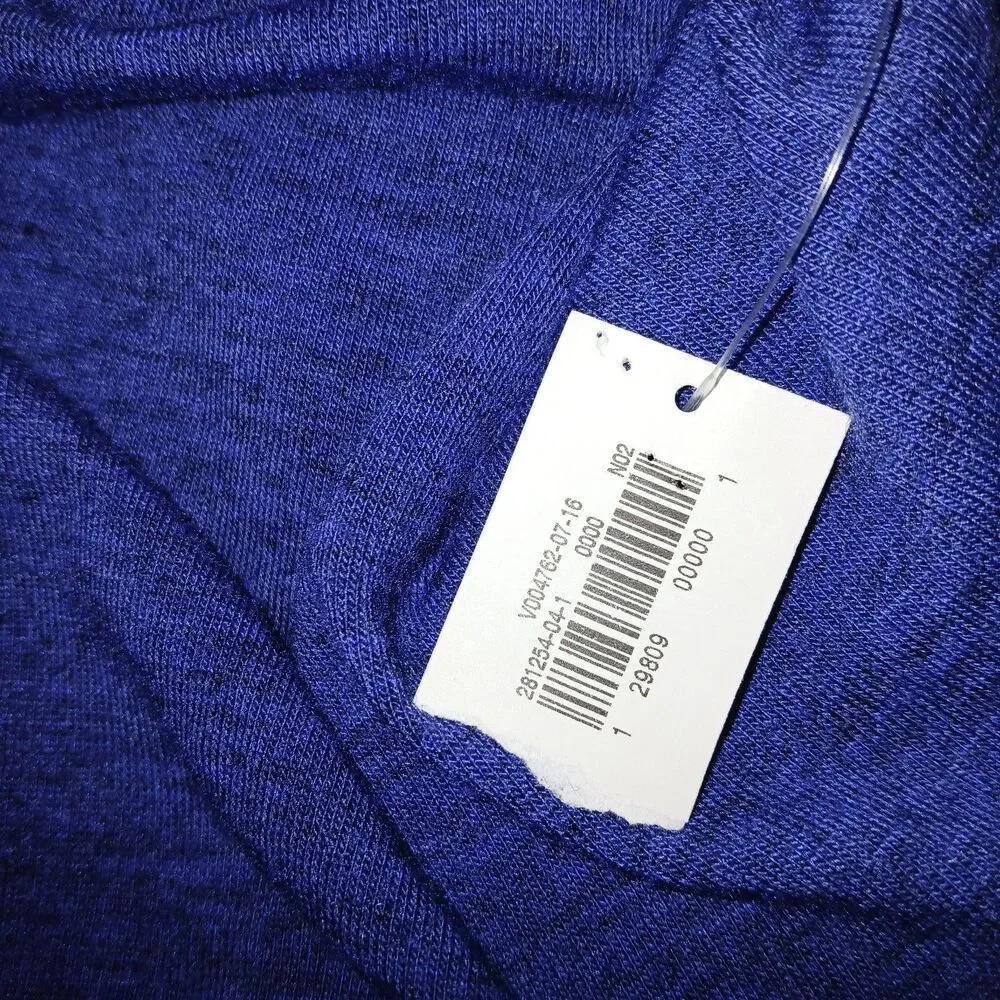 NWT OLD NAVY Womens XS V-Neck Casual Minimalist Navy Blue Knit T-Shirt Dress
